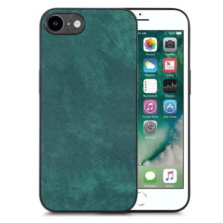 Vintage Leather PC Back Cover Phone Case - For iPhone 6 / 6s / Green - Apple Accessories