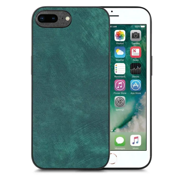 Vintage Leather PC Back Cover Phone Case - For iPhone 6 Plus / 6s Plus / Green - Apple Accessories