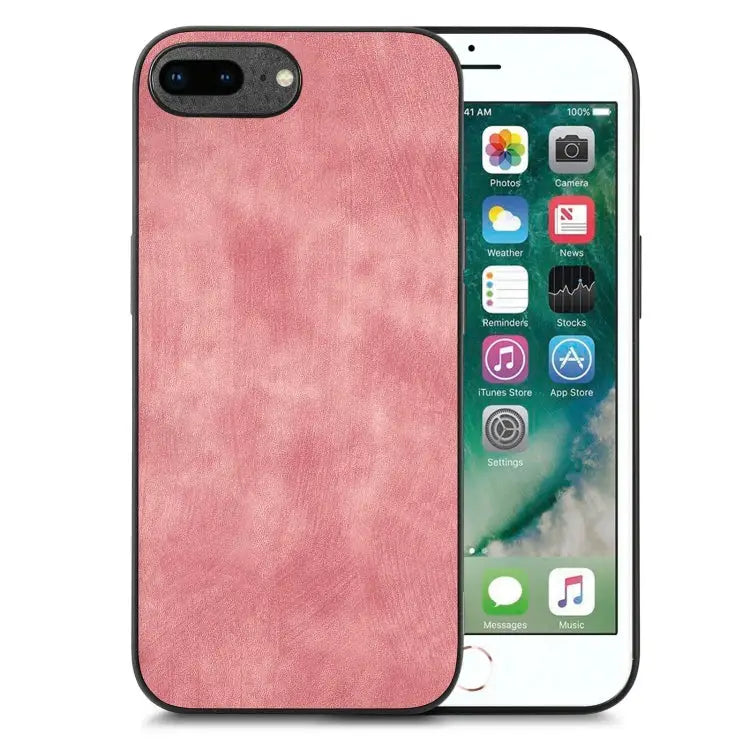 Vintage Leather PC Back Cover Phone Case - For iPhone 6 Plus / 6s Plus / Pink - Apple Accessories