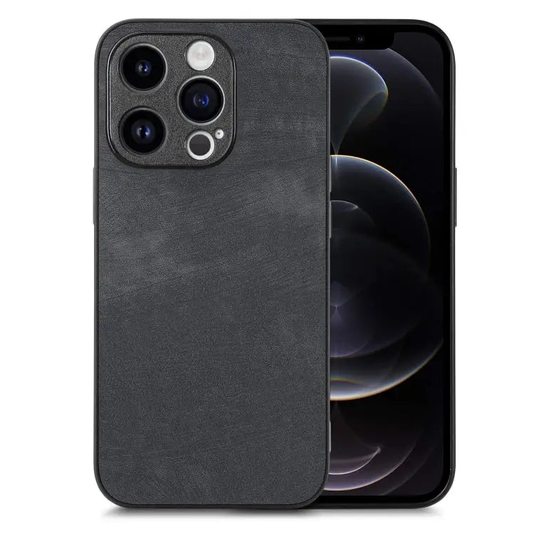 Vintage Leather PC Back Cover Phone Case For iPhone XR For iPhone XS Max For iPhone 7 / 8 / SE 2022 / SE 2020