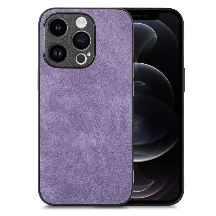 Vintage Leather PC Back Cover Phone Case For iPhone XR For iPhone XS Max For iPhone 7 / 8 / SE 2022 / SE 2020