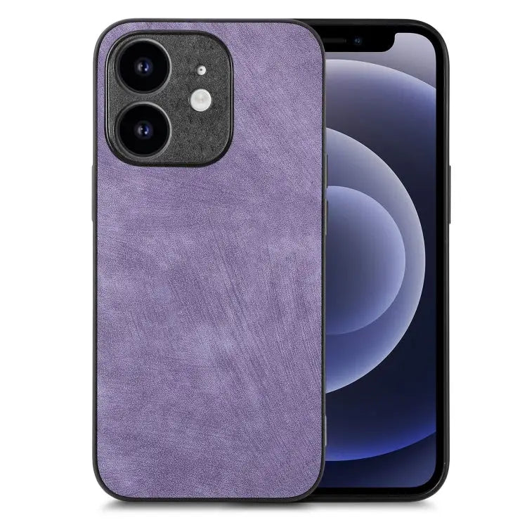 Vintage Leather PC Back Cover Phone Case For iPhone XR For iPhone XS Max For iPhone 7 / 8 / SE 2022 / SE 2020