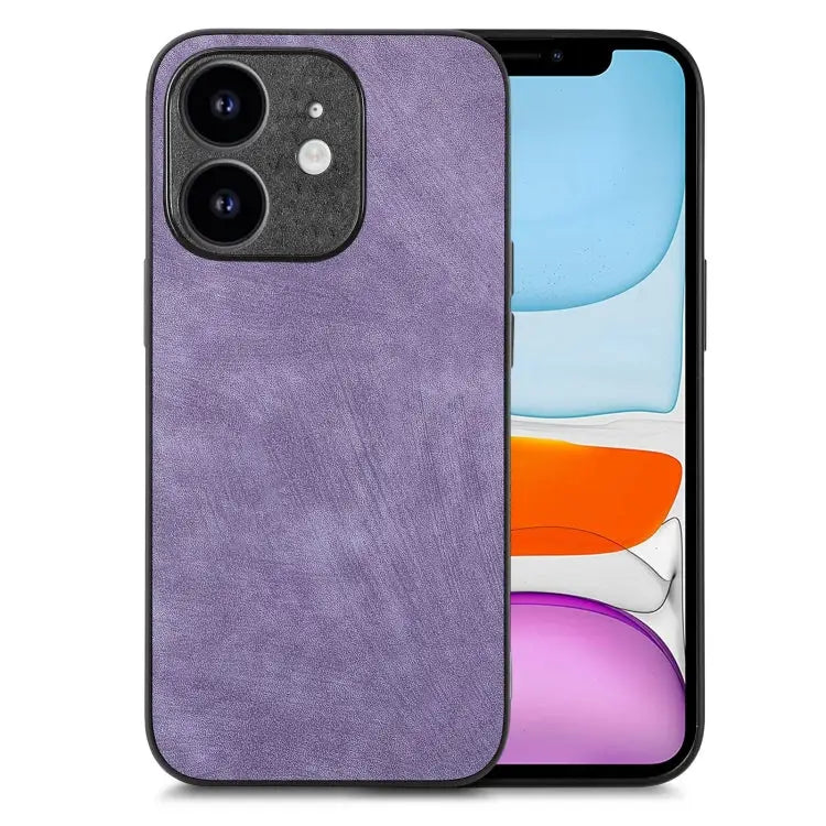 Vintage Leather PC Back Cover Phone Case For iPhone XR For iPhone XS Max For iPhone 7 / 8 / SE 2022 / SE 2020