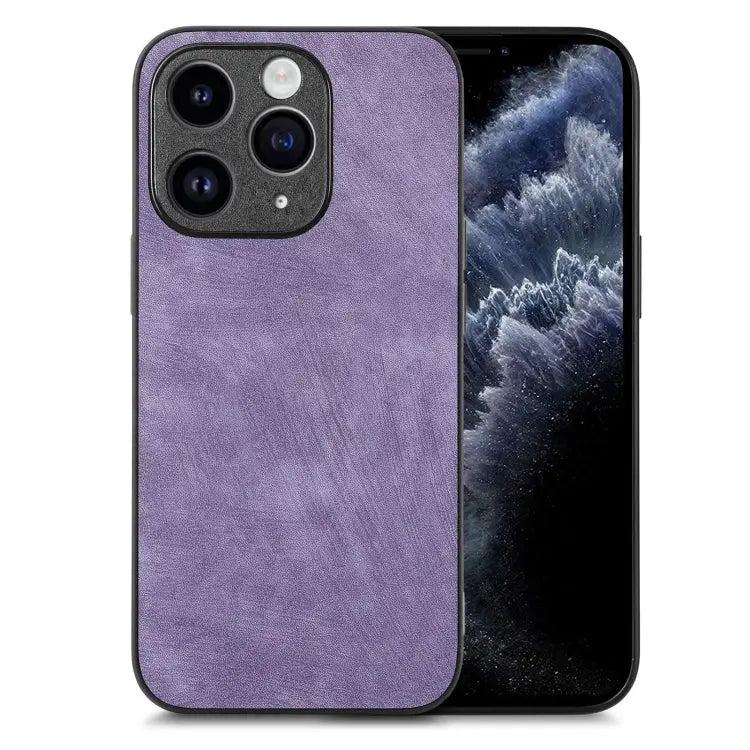 Vintage Leather PC Back Cover Phone Case For iPhone XR For iPhone XS Max For iPhone 7 / 8 / SE 2022 / SE 2020
