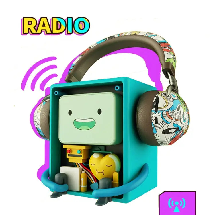 VJ086 Graffiti Headset Wireless Sports Bluetooth Headset Water Transfer Color Print Headset Support TF FM - Apple