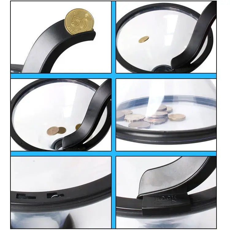 Vortex Bank Decompression Transparent Funnel Gravity Rotating Coin Storage Box Funnel - Funnel