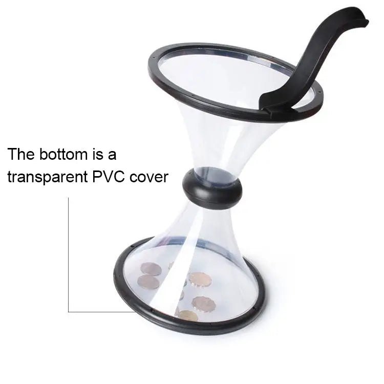 Vortex Bank Decompression Transparent Funnel Gravity Rotating Coin Storage Box Funnel - Funnel