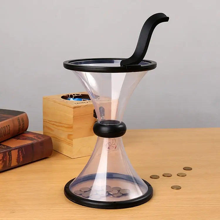 Vortex Bank Decompression Transparent Funnel Gravity Rotating Coin Storage Box Funnel - Funnel