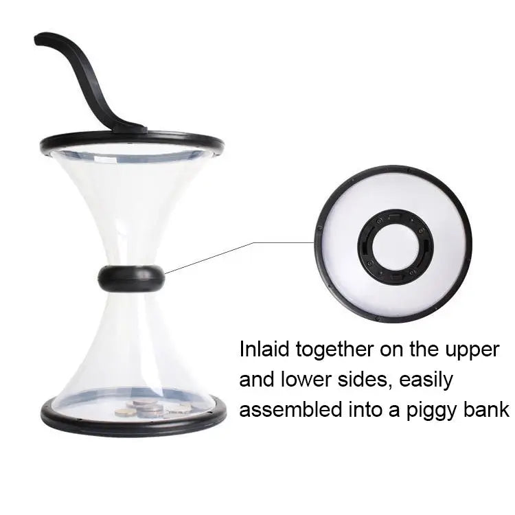 Vortex Bank Decompression Transparent Funnel Gravity Rotating Coin Storage Box Funnel - Funnel