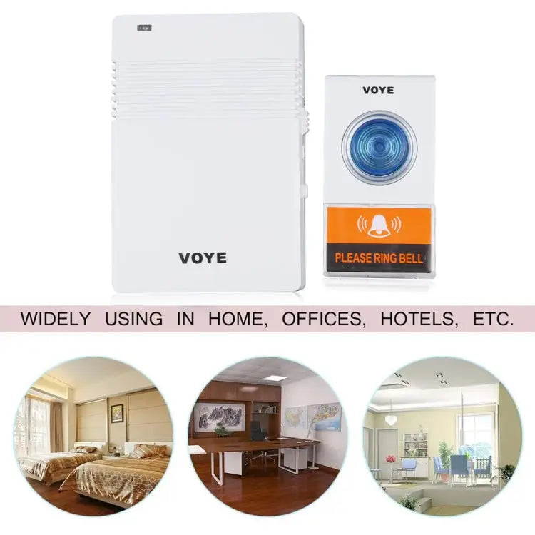 VOYE V005A Wireless Remote Doorbell with 38 Polyphony Sounds V005A - V005A