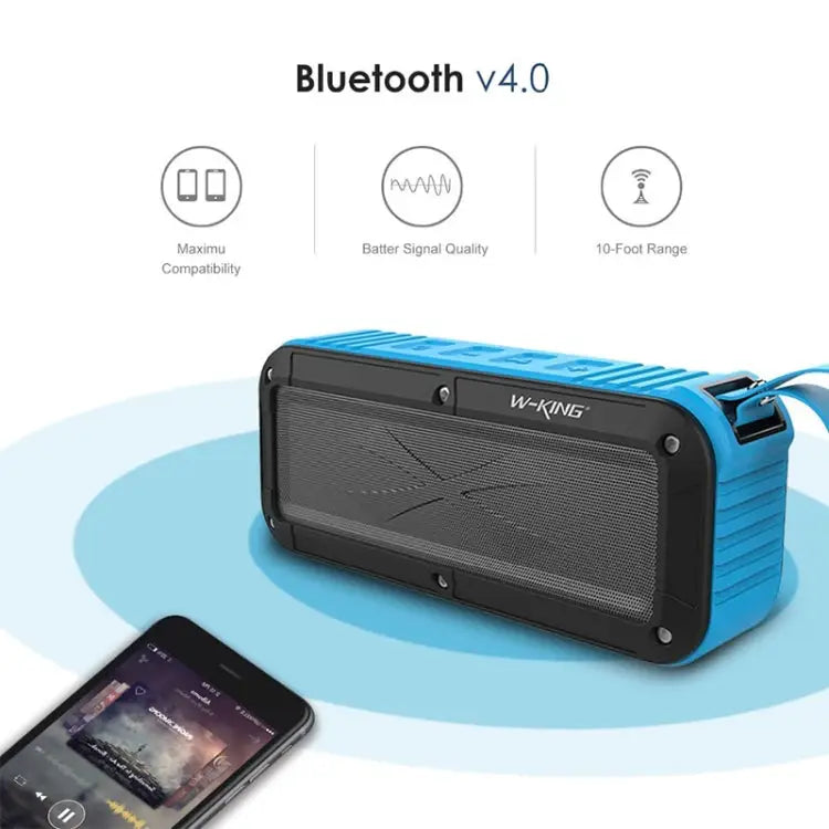 W-KING S20 Loundspeakers IPX6 Waterproof Bluetooth Speaker Portable NFC Bluetooth Speaker For Outdoors/Shower/BIcycle