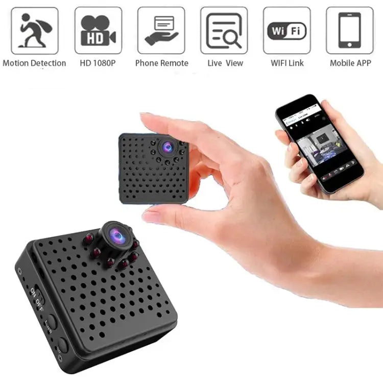W18 1080P HD WiFi Smart Mini Security Camera Support 155 Degrees Wide Angle & Motion Detection & Infrared Night Vision