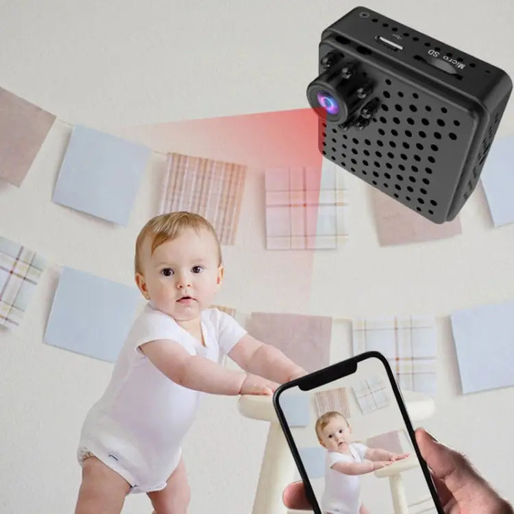 W18 1080P HD WiFi Smart Mini Security Camera Support 155 Degrees Wide Angle & Motion Detection & Infrared Night Vision