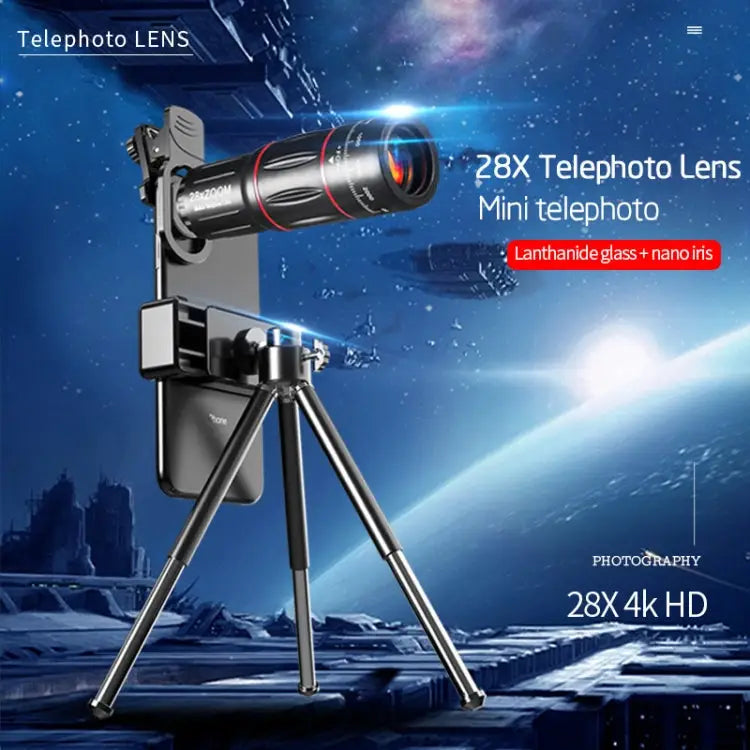W28-QK Mobile Phone Universal Lens Telescope 28X Big Pocket Set Big Pocket - Big Pocket