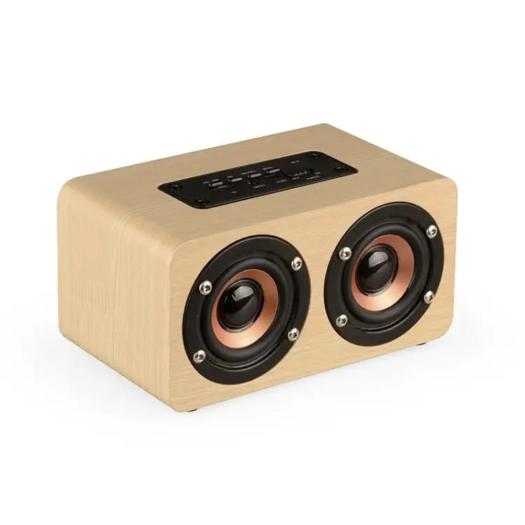 W5 High-end Wooden Wireless Bluetooth Speaker W5+ - W5+ / Light Yellow - Apple Accessories