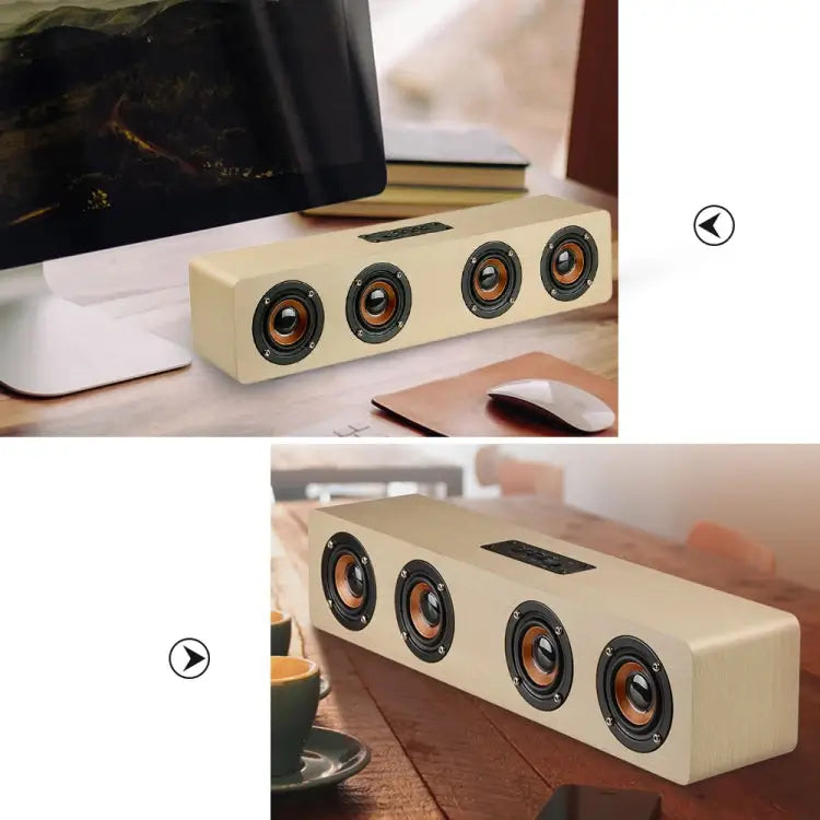 W8 Bluetooth 4.2 Speaker Four Louderspeakers Super Bass Subwoofer with Mic 3.5mm Support TF Card - Apple Accessories