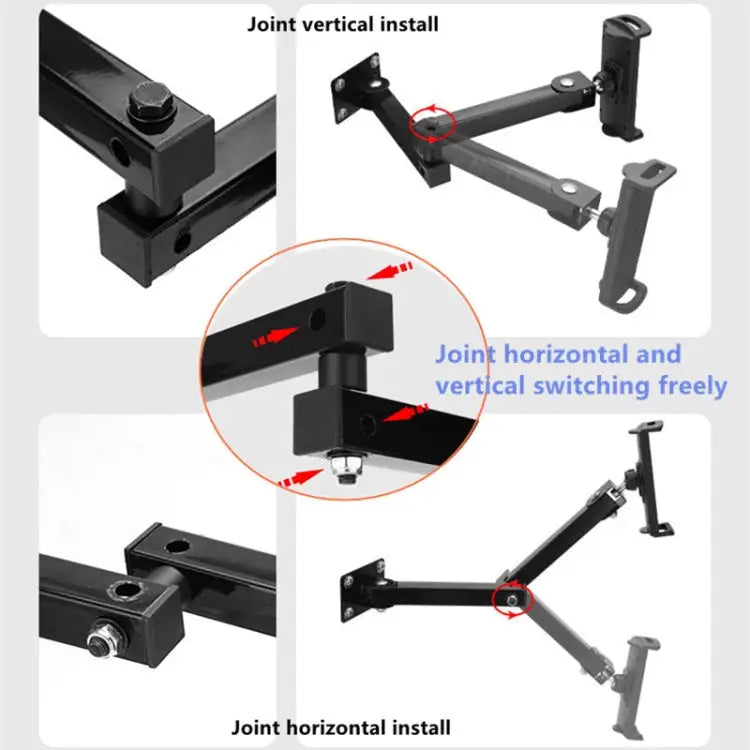 Wall Mount Tablet Cell Phone Stand Long Arm Stretchable Holder for 4-13 inch Devices Stretchable Tablet Bracket 2