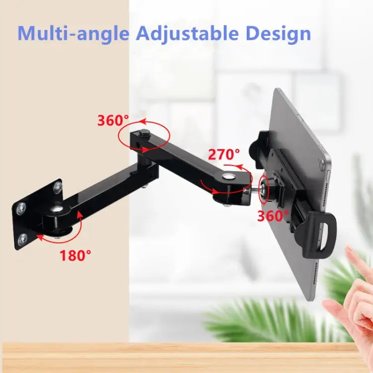 Wall Mount Tablet Cell Phone Stand Long Arm Stretchable Holder for 4-13 inch Devices Stretchable Tablet Bracket 2