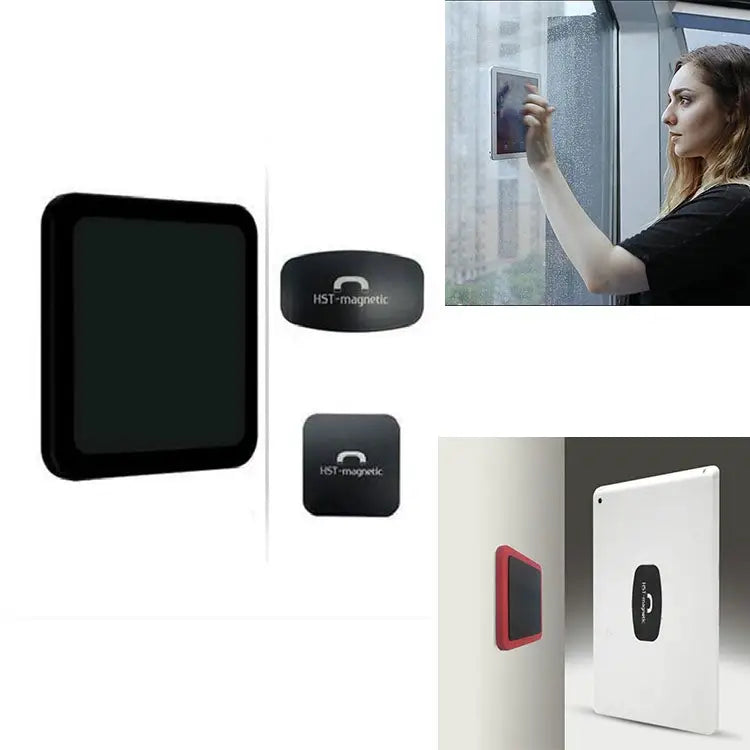 Wall-mounted iPad Magnetic Adsorption Universal Sticker Mobile Phone Wall Bracket - Black B