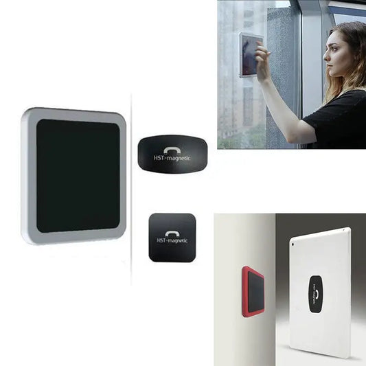 Wall-mounted iPad Magnetic Adsorption Universal Sticker Mobile Phone Wall Bracket - White B