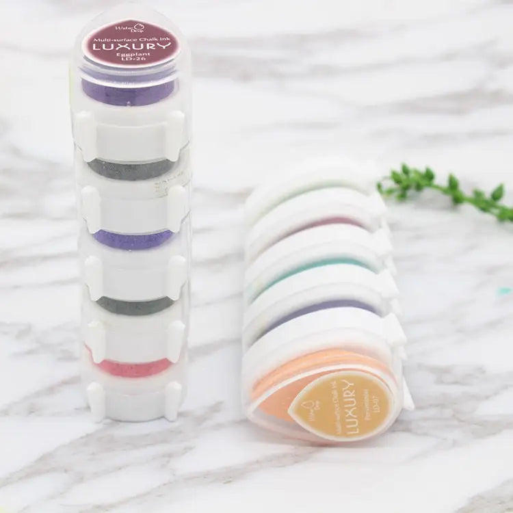 Water Droplets Inkpad Kids Favors Ink Stamp Pads Colorful Ink Pad DIY Scrapbooking Drop Shape Random Color Delivery