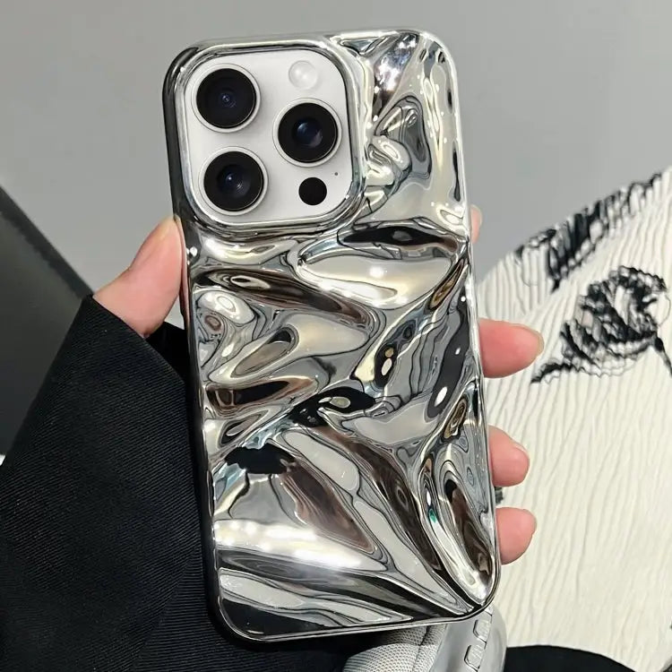 Water Ripple Electroplating Paint TPU Phone Case For iPhone 15 Pro Max For iPhone 15 Pro - For iPhone 15 Pro / Bright