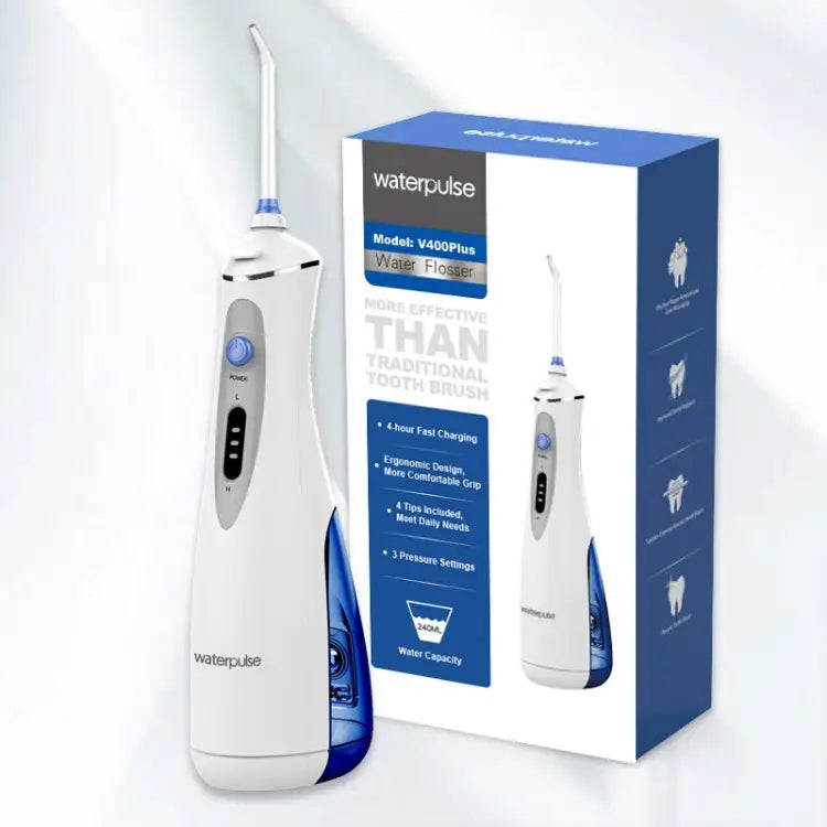 Waterpulse V400Plus Rechargeable USB Dental Cordless Oral Irrigator V400Plus Plug: UK - V400Plus, Plug: UK