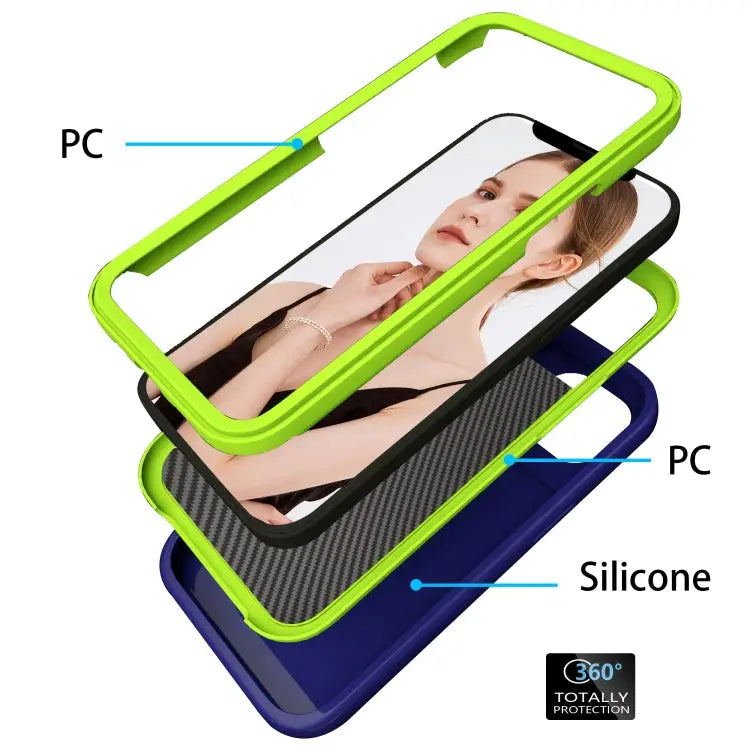 Wave Pattern 3 in 1 Silicone + PC Shockproof Protective Case For iPhone 13 mini For iPhone 13 For iPhone 13 Pro - Apple