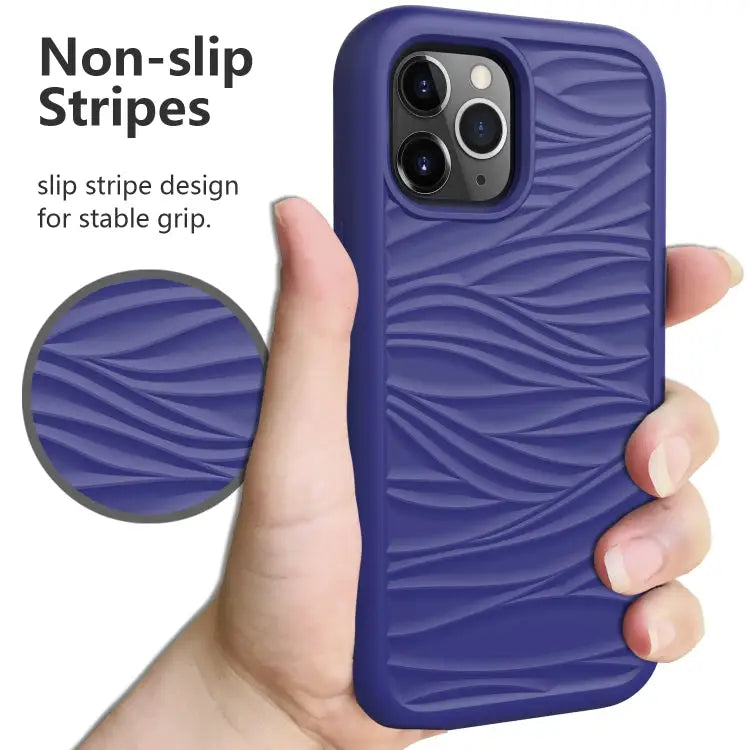 Wave Pattern 3 in 1 Silicone + PC Shockproof Protective Case For iPhone 13 Pro Max - Apple Accessories