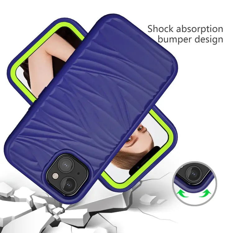 Wave Pattern 3 in 1 Silicone + PC Shockproof Protective Case For iPhone 13 mini For iPhone 13 For iPhone 13 Pro - Apple