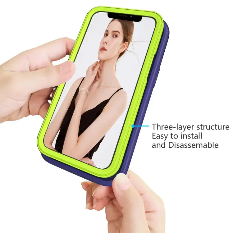 Wave Pattern 3 in 1 Silicone + PC Shockproof Protective Case For iPhone 13 mini For iPhone 13 For iPhone 13 Pro - Apple