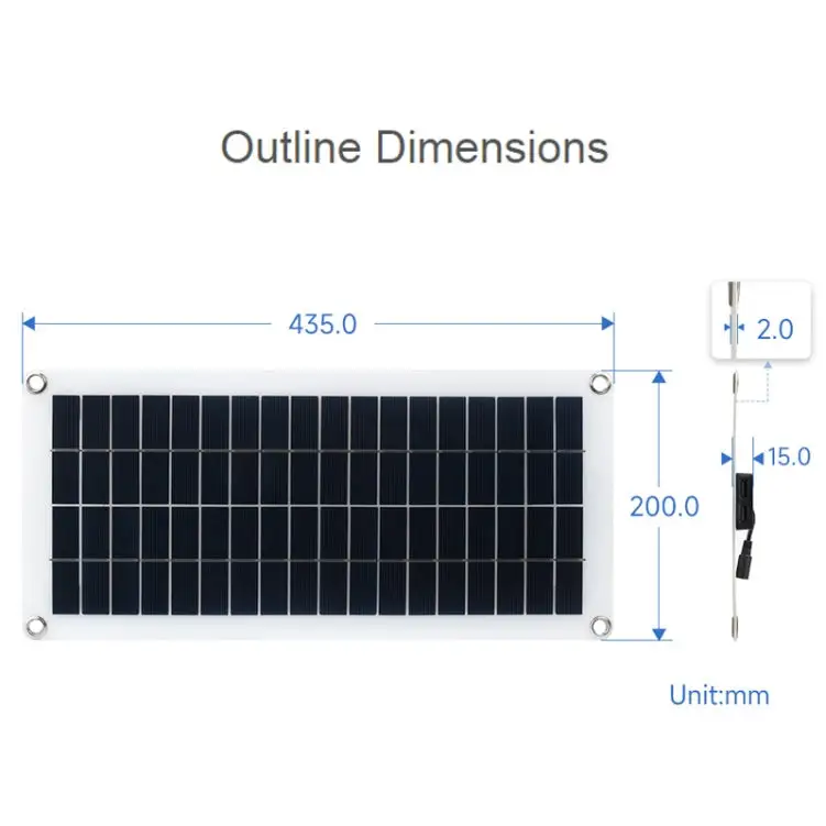 Waveshare 18V 10W Semi-flexible Polycrystalline Silicon Solar Panel 24167 - 24167