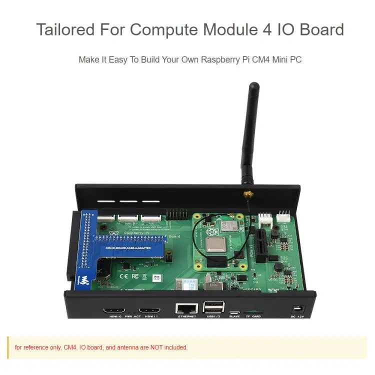 Waveshare Metal Box A for Raspberry Pi CM4 IO Board with Cooling Fan