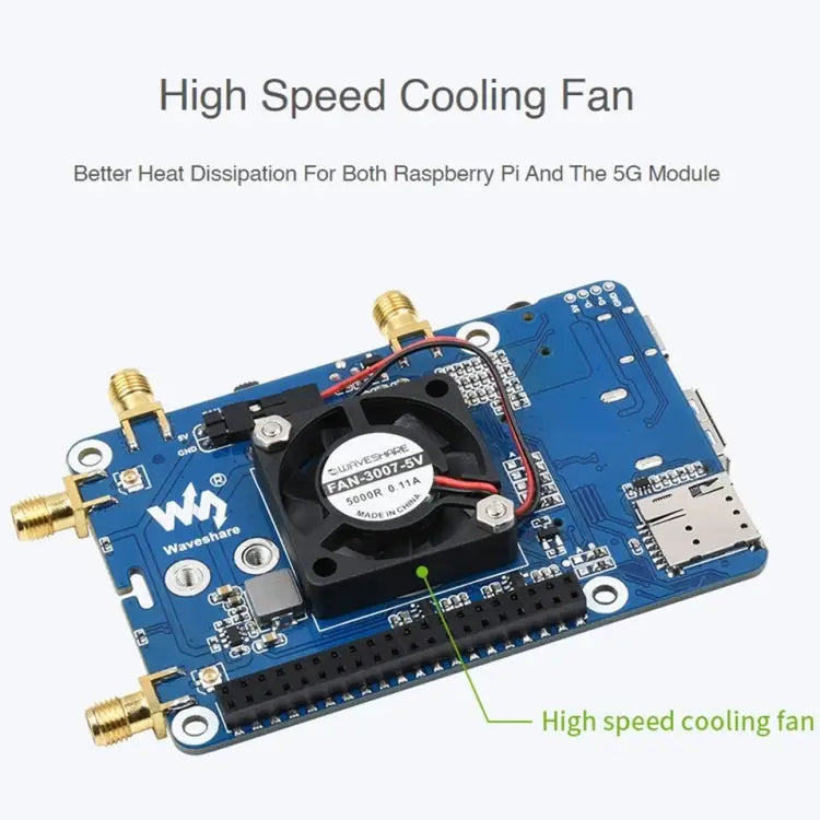 Waveshare SIM8202G-M2 5G HAT B Multi Band Snapdragon X55 Module Board for Raspberry Pi SIM8202G-M2 5G HAT B