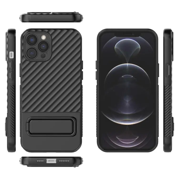 Wavy Texture TPU Phone Case with Lens Film For iPhone 12 Pro Max For iPhone 12 Pro For iPhone 11 Pro For iPhone XS Max