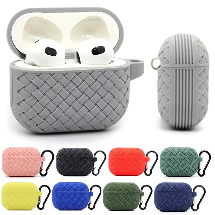 Weave Texture TPU Protective Case For AirPods 3 For AirPods Pro For AirPods 2 / 1 - For AirPods Pro / Grey - Apple