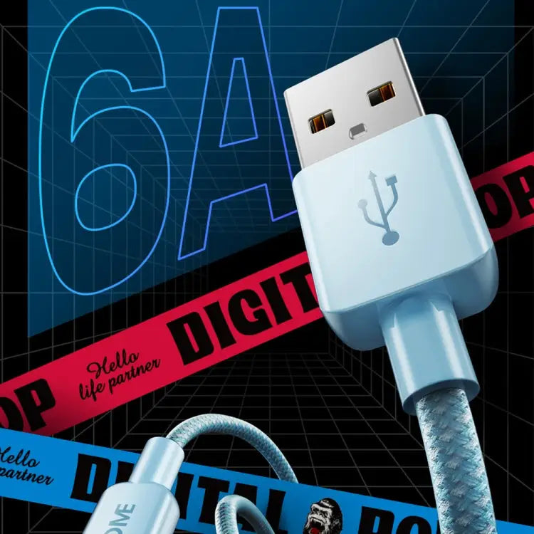 WEKOME WDC-03 Tidal Energy Series 2.4A USB to 8 Pin Braided Data Cable Length: 1m - USB to 8 Pin / Black