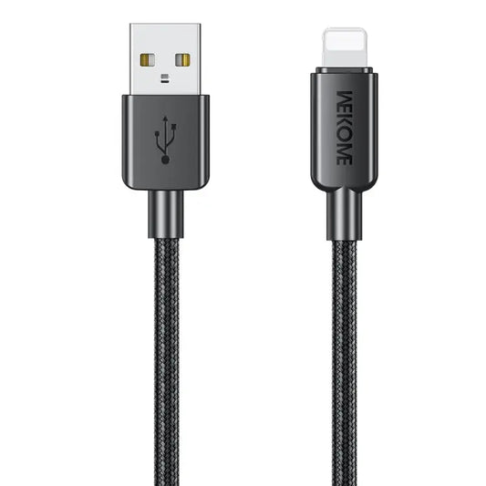 WEKOME WDC-03 Tidal Energy Series 2.4A USB to 8 Pin Braided Data Cable Length: 1m - USB to 8 Pin / Black