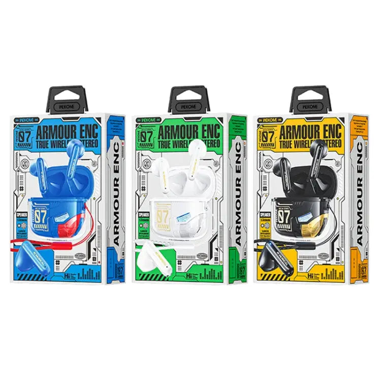 WEKOME WS-07 Armor ENC Noise Reduction Wireless Bluetooth Earphone - Blue - Apple Accessories