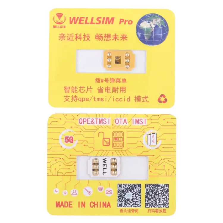 WELLSIM Pro 5G Unlocking Card Sticker For QPE/TMSI/ICCID Mode WELLSIM Pro - WELLSIM Pro - Apple Accessories