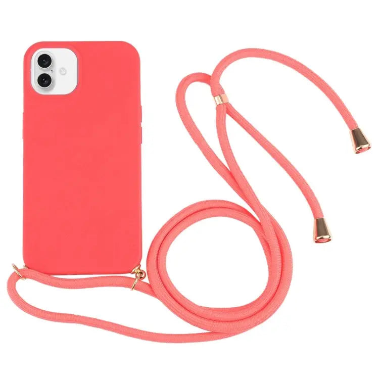 Wheat Straw TPU Shockproof Phone Case with Neck Lanyard For iPhone 16 For iPhone 15 Pro Max For iPhone 15 Pro
