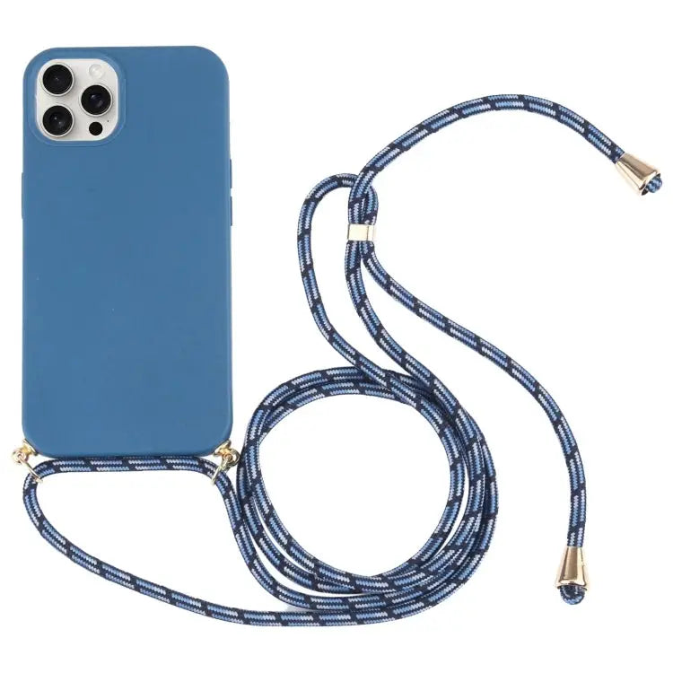 Wheat Straw TPU Shockproof Phone Case with Neck Lanyard For iPhone 16 Pro Max For iPhone 16 Pro For iPhone 16 Plus