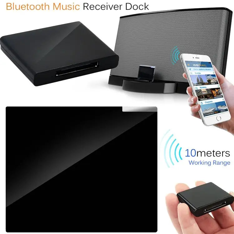 Wireless Bluetooth Music Receiver For iPhone 4 & 4S / (iPad 3) / iPad 2 / iPod / Any Bluetooth Device