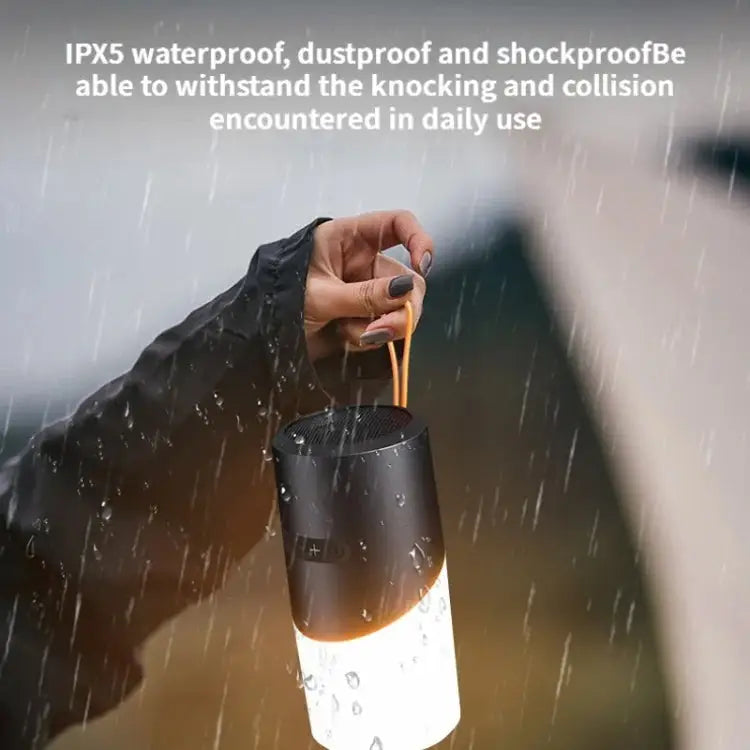 Wireless Bluetooth Speaker With RGB Light Waterproof Stereo Atmosphere Light - Black - Apple Accessories