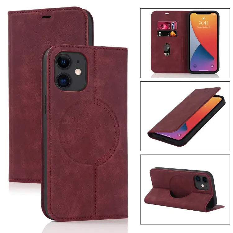 Wireless Charging Magsafe Leather Phone Case For iPhone 12 mini For iPhone 12 Pro For iPhone 12 For iPhone 13 mini