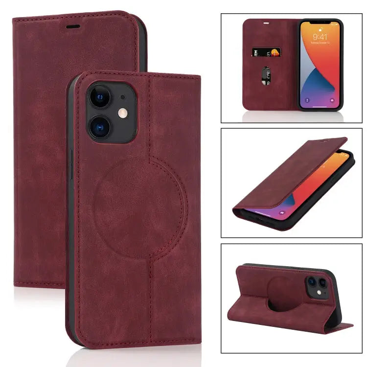 Wireless Charging Magsafe Leather Phone Case For iPhone 12 mini For iPhone 12 Pro For iPhone 12 For iPhone 13 mini