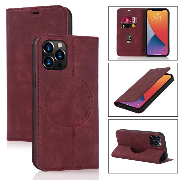 Wireless Charging Magsafe Leather Phone Case For iPhone 12 mini For iPhone 12 Pro For iPhone 12 For iPhone 13 mini