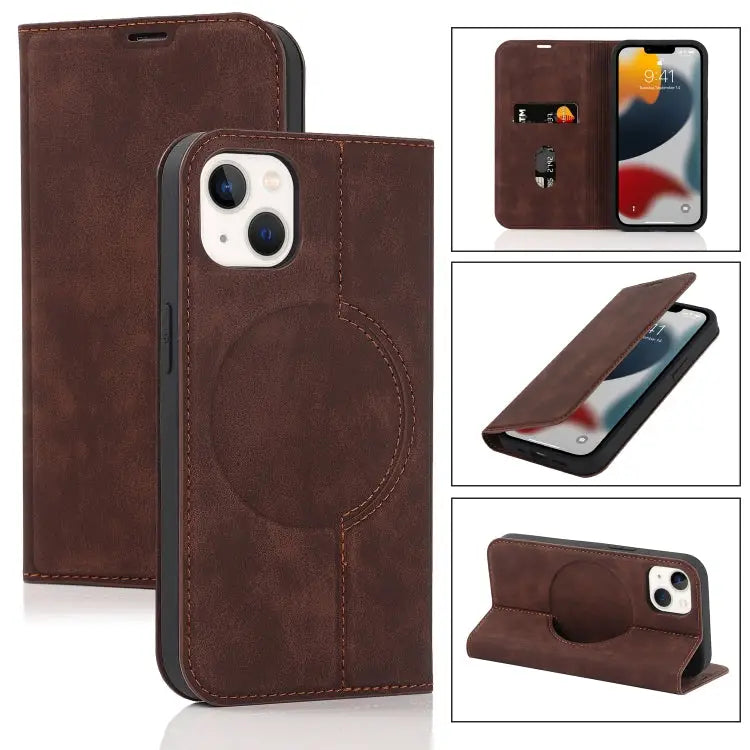 Wireless Charging Magsafe Leather Phone Case For iPhone 12 mini For iPhone 12 Pro For iPhone 12 For iPhone 13 mini