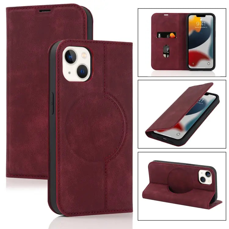 Wireless Charging Magsafe Leather Phone Case For iPhone 12 mini For iPhone 12 Pro For iPhone 12 For iPhone 13 mini