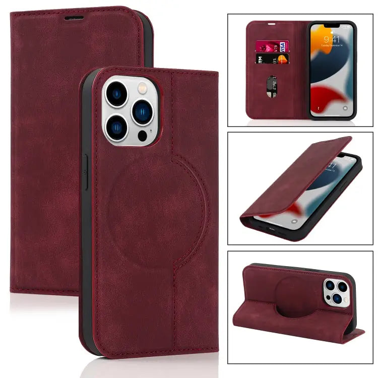 Wireless Charging Magsafe Leather Phone Case For iPhone 13 Pro Max For iPhone 13 Pro For iPhone 13 For iPhone 12 Pro
